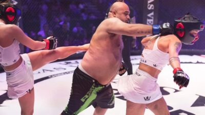V rumunské MMA organizaci RXF je hlavní hvězdou rozhodčí. Fackuje bojovníky a hází s nimi o pletivo
