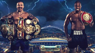 Třaskavý staredown Usyk vs. Dubois. Brit se pošťuchoval a nadával, Ukrajinec se mu vysmál
