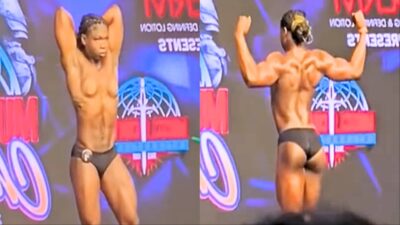 Trans kulturista vyvolal mezi muži na pódiu poprask. Jeho hruď rozdělila fanoušky na dva tábory