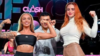 Bojovnice Clashe předvedly hodně pikantní staredown. Nechyběl vášnivý polibek