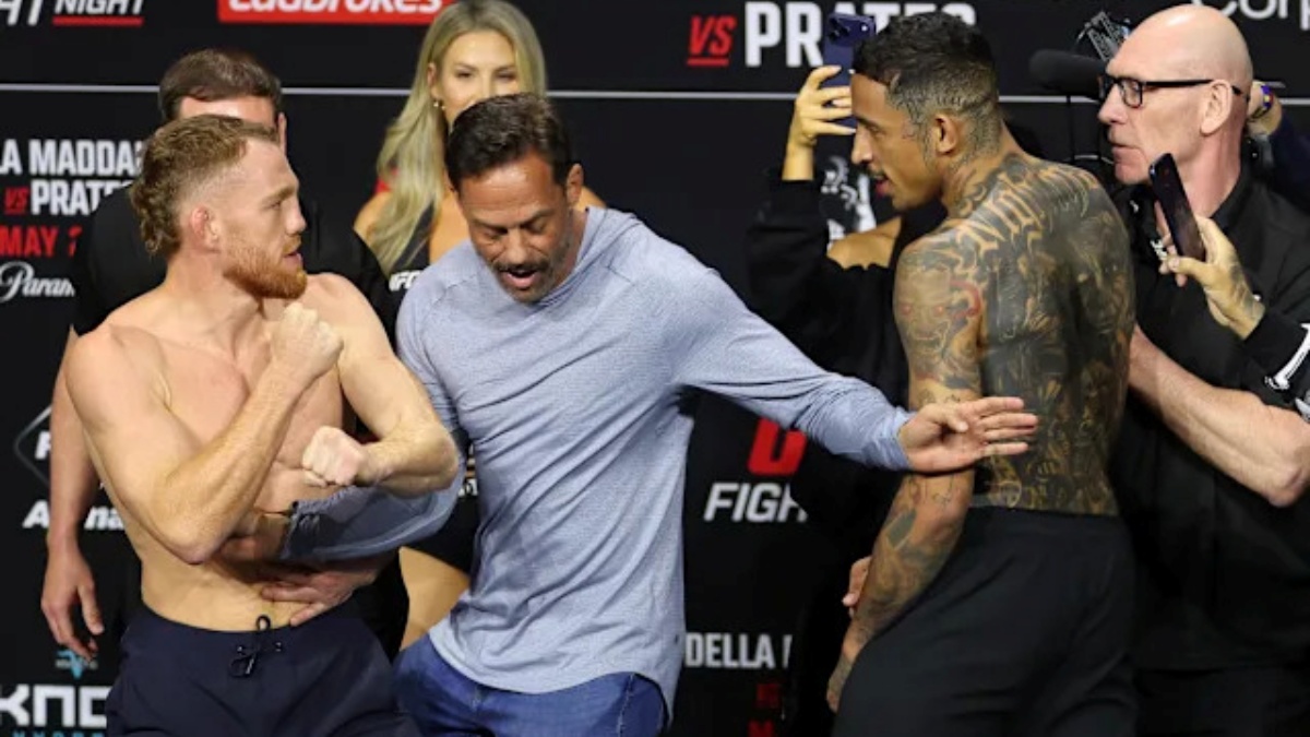 UFC Perth: Della Maddalena a Prates se málem porvali ještě před zápasem. Museli je roztrhnout