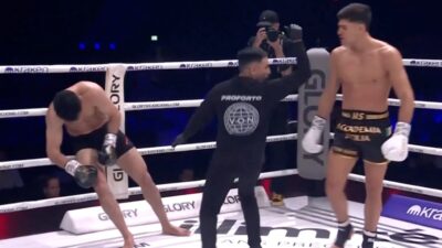 Tělo ho drželo ve stoje, ale hlava už dávno spala. Debutant v GLORY sestřelil soupeře tvrdým hákem
